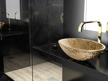 ICE OVAL LUX - Countertop oval single crystal washbasin by Glass Design - view 2